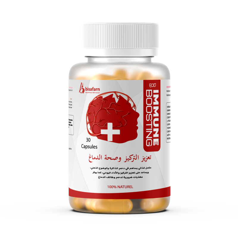 مكمل غذائي متطور مصمم خصيصاً لدعم وظائف الدماغ وتعزيز التركيز والذاكرة بشكل طبيعي وآمن. يحتوي على مزيج قوي ومتوازن من المكونات الطبيعية المختارة بعناية، مثل الأوميغا-3 والجينسنغ والجينكو بيلوبا، التي تعمل على تغذية العقل وتحسين الأداء الذهني والإدراكي. تركيبة متقدمة تساعد في الوصول للأداء العقلي الأمثل وتحقيق أفضل النتائج في الدراسة والعمل والأنشطة اليومية.