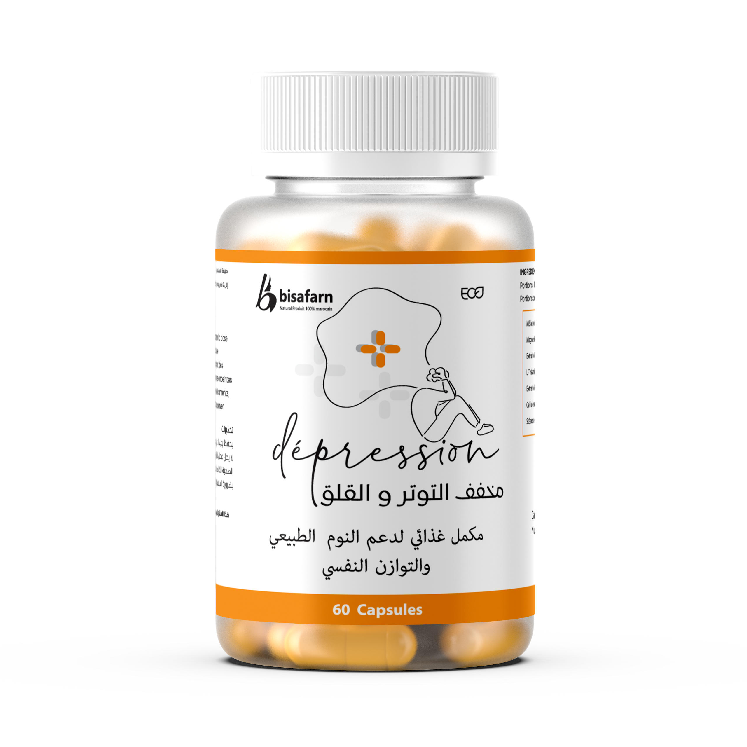 مكمل الاكتئاب هو تركيبة طبيعية تهدف إلى دعم توازن المزاج وتحقيق الرفاهية العاطفية. يعزز المزاج العام، ويدعم مستويات السيروتونين الصحية في الدماغ، كما يساعد على تعزيز الشعور بالهدوء والراحة النفسية.